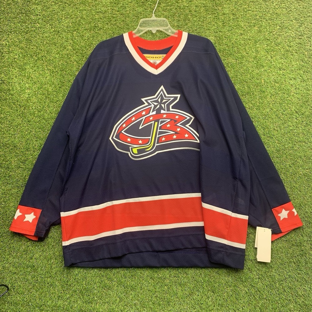 Vintage Columbus Blue Jackets Jersey KOHO Mens 2XL XXL Rare NHL Hockey NWT